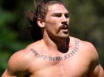 FOOTBALLER Jarrod Sammut has revealed a new tattoo but he probably should have checked the spelling first. - penrith panthers
